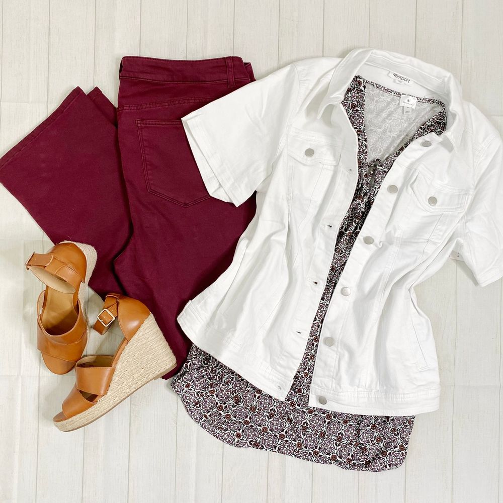 NWT Westport White Stretchy Jean Jacket